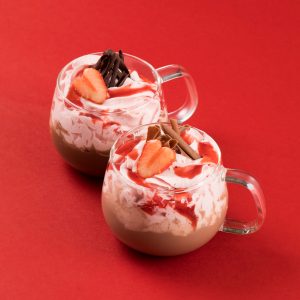 リンツ ストロベリー ホットチョコレートドリンク