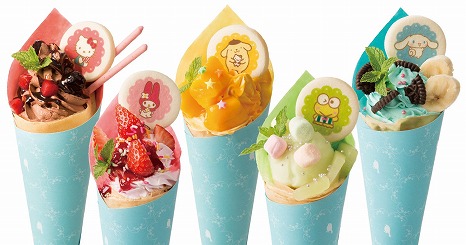 全種類制覇したい!サンリオキャラクターがひんやりクレープに