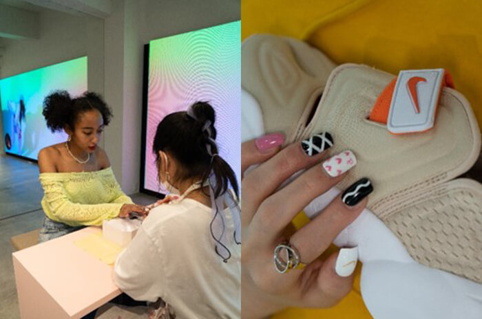 新作サンダルとぴったり ナイキ 限定ネイルシール 無料ネイル施術 Girlswalker ガールズウォーカー